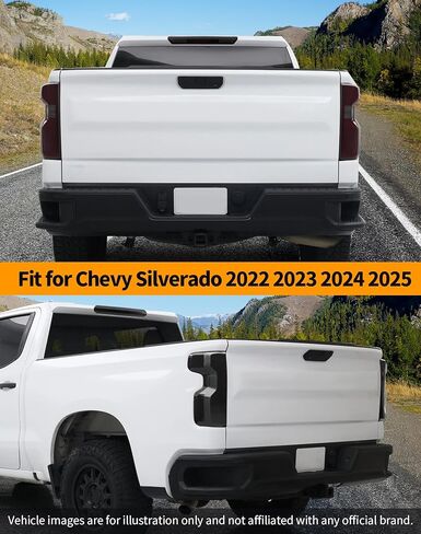 Hoolcar Smoke Black 3rd Third Brake Light Cover & Tail Light Cover Compatible with Chevy Silverado 2022 2023 2024 2025 Smoked Light Cover Exterior Accessories in Saudi Arabia