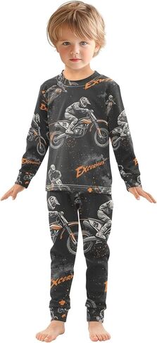 Cotton Pajama Set, PJ Sets Para Niños Long Sleeve Sleepwear in Saudi Arabia