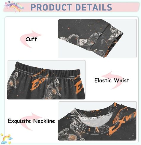 Cotton Pajama Set, PJ Sets Para Niños Long Sleeve Sleepwear in Saudi Arabia