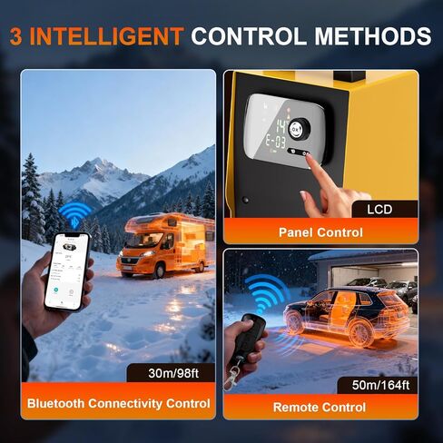 HLDIRECT 8KW Diesel Heater, Portable Diesel Air Heater, All in One Fast Heating with LCD Control, Automatic Altitude Adjustment, for Vehicles and Outdoors in Saudi Arabia