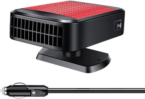 Car Heater,Car Heater Portable 12V Heater & Defroster Plug In Car Heater Windshield Defogger with 360° Rotation Car Heaters for Vehicle (Red) in Kuwait