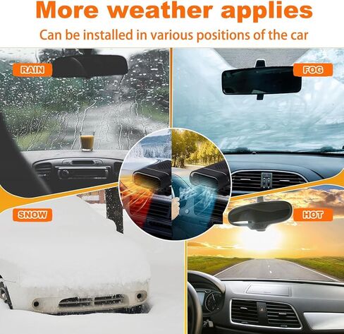 Portable Car Heater,150W Fast Heating & Cooling Fan,12V Car Heater that Plugs into Cigarette Lighter,360° Rotatable Portable Car Heaters for Vehicle,Jeep,RV,SUV (Black) in Kuwait