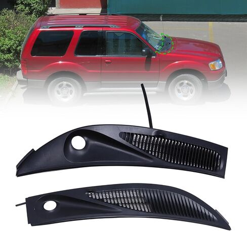 Priprilod ممسحة الزجاج الأمامي لوحة القلنسوة تناسب Ford Explorer 1995-2005 تناسب Mercury Mountaineer 1997-2001 يسار + الجانب الأيمن غطاء النافذة الأمامية لوحة إدخال #F57Z-78022A68-A F57Z-78022A69-A in Kuwait