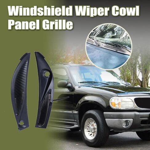 Priprilod ممسحة الزجاج الأمامي لوحة القلنسوة تناسب Ford Explorer 1995-2005 تناسب Mercury Mountaineer 1997-2001 يسار + الجانب الأيمن غطاء النافذة الأمامية لوحة إدخال #F57Z-78022A68-A F57Z-78022A69-A in Kuwait