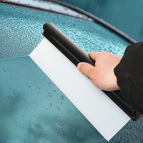Car Squeegee 12 Inch Flexible T-Bar Water Blade, Car Drying Water Silicone Squeegee for Car, Windshield, Glass, Window, Mirror, Bathroom (Black) in Saudi Arabia