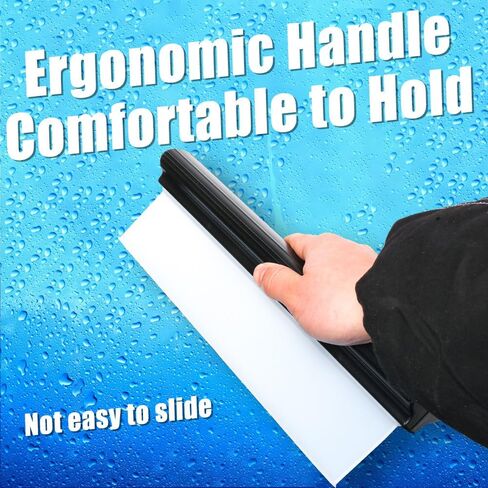 Car Squeegee 12 Inch Flexible T-Bar Water Blade, Car Drying Water Silicone Squeegee for Car, Windshield, Glass, Window, Mirror, Bathroom (Black) in Saudi Arabia