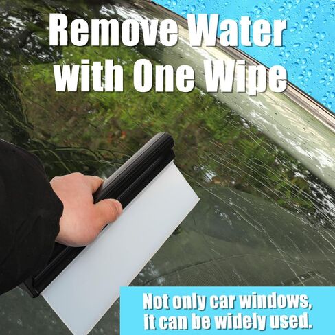 Car Squeegee 12 Inch Flexible T-Bar Water Blade, Car Drying Water Silicone Squeegee for Car, Windshield, Glass, Window, Mirror, Bathroom (Black) in Saudi Arabia