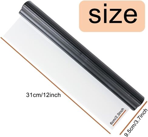 Car Squeegee 12 Inch Flexible T-Bar Water Blade, Car Drying Water Silicone Squeegee for Car, Windshield, Glass, Window, Mirror, Bathroom (Black) in Saudi Arabia