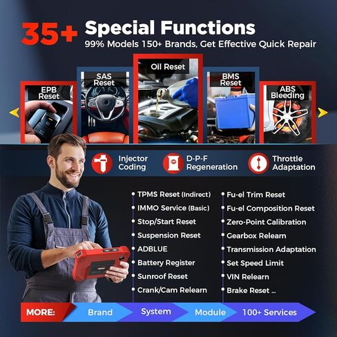 LAUNCH X431 CRP919XBT Obd2 Scanner 2024 أداة تشخيص ثنائية الاتجاه، دعم CANFD&DOIP طراز 2024، تحديث لمدة عامين، تشخيص لاسلكي مع DBScar VII، FCA AutoAuth، VAG موجه، ترميز ECU، IMMO، 35+ إعادة تعيين in Kuwait