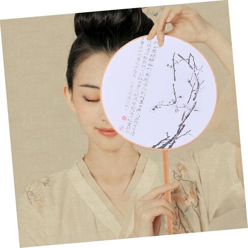 STOBOK 6pcs DIY Chinese Style Hand Fan Frame Vintage Round Fan Iron Framework for Craft Art Projects in Saudi Arabia