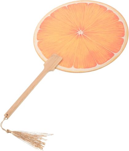 Gatuida Portable Fan Orange Design Handle Hand Fan for Summer Decorative Wedding Favor in Saudi Arabia
