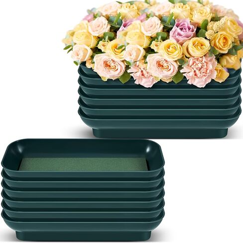 Sabary 12 Pack Large Size 6.3 Inch Floral Foam Round Bowls for Flower Arrangements Round Floral Supplies Flower Foam with Bowl Kit with Floral Foam Blocks for Table Party Wedding Festival Flower in Kuwait
