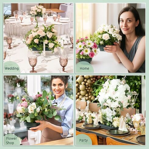 Sabary 12 Pack Large Size 6.3 Inch Floral Foam Round Bowls for Flower Arrangements Round Floral Supplies Flower Foam with Bowl Kit with Floral Foam Blocks for Table Party Wedding Festival Flower in Kuwait