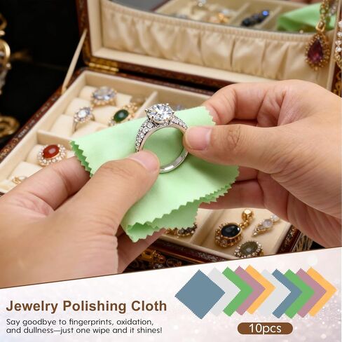مجموعة تنظيف المجوهرات من زيبرابوكس، 24 قطعة من فرشاة تنظيف المجوهرات ومجموعة فرش تنظيف الساعات، طقم تلميع المجوهرات لجميع خواتم المجوهرات الذهبية والماس والفضة وأدوات إزالة التلوث والعناية in Kuwait