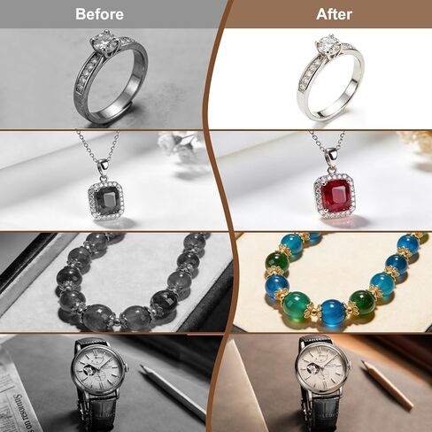 مجموعة تنظيف المجوهرات من زيبرابوكس، 24 قطعة من فرشاة تنظيف المجوهرات ومجموعة فرش تنظيف الساعات، طقم تلميع المجوهرات لجميع خواتم المجوهرات الذهبية والماس والفضة وأدوات إزالة التلوث والعناية in Kuwait