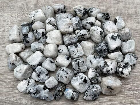 Rainbow Mooonstone Tumbled Stone Crystals Bulk, Polished Stones - Rock Collection - vase Filler tumbles Crystals Healing Reiki - Gemstone Gifts, Good Luck, Fountain tumbles (Moonstone 1LBS) in Saudi Arabia