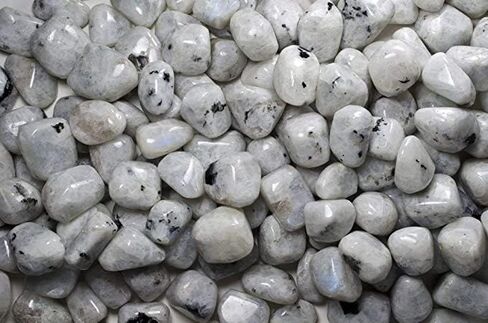 Rainbow Mooonstone Tumbled Stone Crystals Bulk, Polished Stones - Rock Collection - vase Filler tumbles Crystals Healing Reiki - Gemstone Gifts, Good Luck, Fountain tumbles (Moonstone 1LBS) in Saudi Arabia