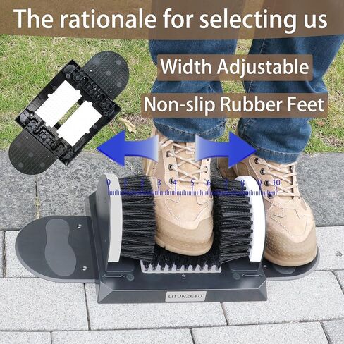 Adjustable Width Boot Scrubber & Shoe Cleaner - Heavy Duty,Outdoor/Indoor Use to Remove Mud, Snow,Dirt,Garden,Garage,Farm,Patio Brush in Saudi Arabia