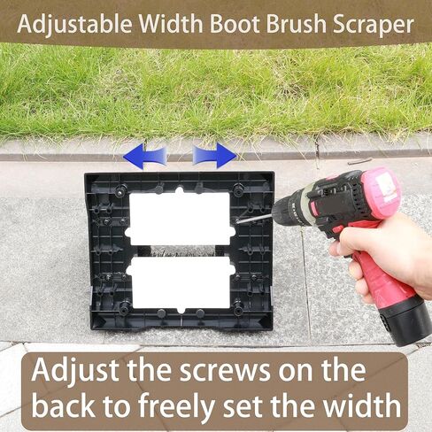 Adjustable Width Boot Scrubber & Shoe Cleaner - Heavy Duty,Outdoor/Indoor Use to Remove Mud, Snow,Dirt,Garden,Garage,Farm,Patio Brush in Saudi Arabia