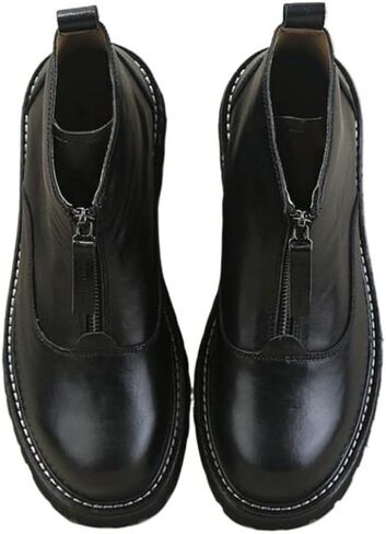 Men's -pedal Lace-up Anti-suede Stitching Design Loafers Thick-soled Board Shoes Non-slip And Wear-resistant Suitable for Business Offices(8.5) in Saudi Arabia