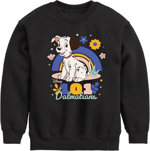 Disney 101 Dalmatians Animated - Spring Flowers - Youth Crewneck Fleece Sweatshirt in Saudi Arabia