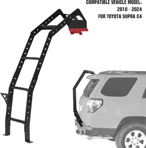 سيارة الخارجي الخلفي الباب الخلفي سلم حامل سقفي سلم ل 4 عداء 2010-2024 اكسسوارات السيارات in Kuwait