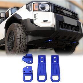 Front and Rear Tow Hook Kit for Land Cruiser 250 LC250 (2024-2025) Accessories Front Tow Hook Lightweight Design Aluminum Alloy Direct Bolt-on, Blue in Saudi Arabia