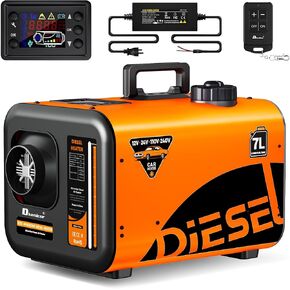 8KW Diesel Heater, 9L Tank 12V/24V/110V/240V All in One Diesel Air Heater with LCD Switch, Remote Control, for Truck, RV, Home, Car, Campers, Boat, White(No Battery Only Tool) in Saudi Arabia