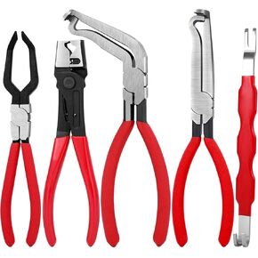 مجموعة أدوات إزالة الموصلات الكهربائية للسيارات مكونة من 5 قطع، كماشة فصل كهربائية مع مقبض مريح للسيارات والشاحنات وسيارات الدفع الرباعي خط الوقود/مستشعر MAF/المحطات الكهربائية/ملف الإشعال in Kuwait