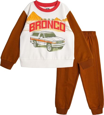 Ford Bronco Vintage Fleece Pullover Sweatshirt and Jogger Pants Outfit Set Toddler to Little Kid Sizes (2T - 7) in Saudi Arabia