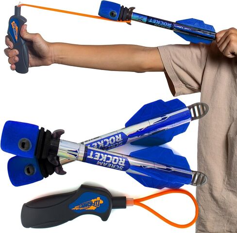 Light Up Foam Rocket Toys for Kids: Best LED Rocket Launcher Slingshot Lights Up & Makes Noise! for Boys & Girls. Outdoor Toy Party Favors Easter Stuffers & Great Gifts for Ages 8 9 10 11 12 13 & Up in Kuwait