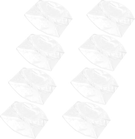 8 Pack Waterproof Plastic Rain Bonnet for Women Wide Brim Rain Hat to Protect Hairstyle Suitable for Travel and Outdoor Use Transparent in Saudi Arabia