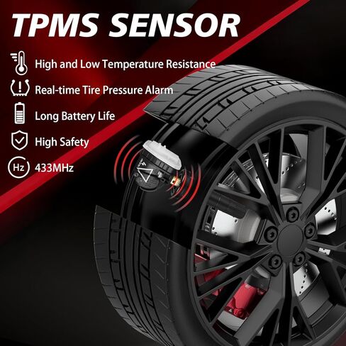 مستشعر مراقبة ضغط الإطارات المبرمج مسبقًا 433 ميجا هرتز مستشعر TPMS متوافق مع تشيفي 2016-2022 ترافيرس ماليبو 2017 2018 إمبالا 2019 2020 2021 2022 سيلفرادو 1500 2500hd 4 قطع 13598773 in Kuwait