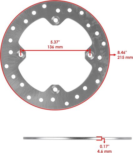 Caltric Front Rear Brake Disc Set Compatible with Can Am Maverick 1000 MAX DPS 2014 2015 2016 2017 2018 / Maverick 1000 MAX XMR 2015-2018 in Saudi Arabia