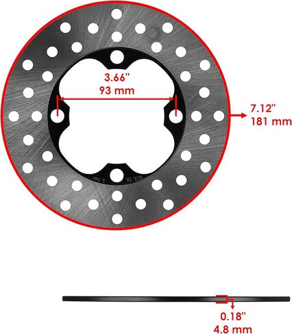 Caltric Front Left and Right Brake Disc Compatible with Honda Foreman Rubicon 500 2007-2009 2012-2014 in Kuwait