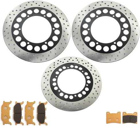 Front Rear Brake Rotors Discs & Pads Kits for Yamaha V Star XVS1100A Classic 2004-2008/ V Star 1100 XVS1100 Custom 2000-2008 in Saudi Arabia