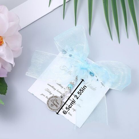 Something Blue Gift for Bride, Gift for Daughter-in-Law, Wedding Day Bridal Blue Pearl Bouquet Charm, Wedding Bridal Bouquet Charm for Bride-to-be, Blues Pearl Weddings Charms from Mother in Law in Saudi Arabia