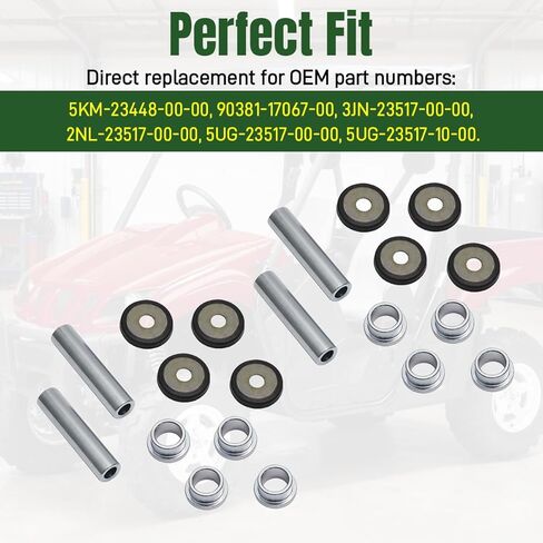 2 PCS Rear Knuckle Bushing Kit for Yamaha Rhino 450 660 700 |for Yamaha Grizzly Kodiak 350 400 450 700 - Replacement for 5KM-23448-00-00 in Saudi Arabia