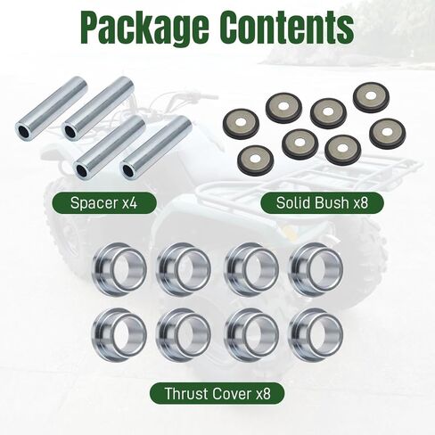 2 PCS Rear Knuckle Bushing Kit for Yamaha Rhino 450 660 700 |for Yamaha Grizzly Kodiak 350 400 450 700 - Replacement for 5KM-23448-00-00 in Saudi Arabia