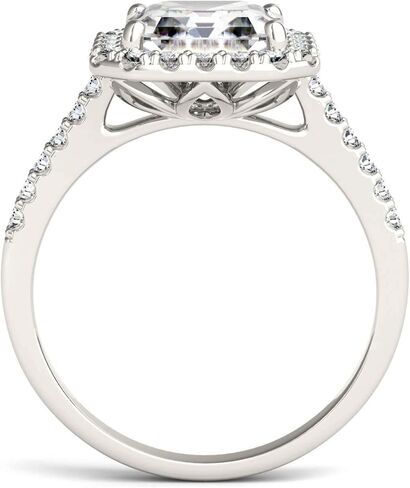 Charles & Colvard 14K White Gold Moissanite 8mm Asscher Engagement Ring, 2.69cttw DEW in Saudi Arabia