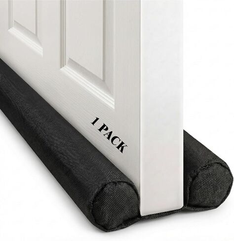 Under Door Draft Stopper, Door Draft Blocker Bottom Seal, Adjustable 30–36 in Slide-On for Standard & Thin Doors, 600D Oxford Cover, Hook & Loop Adapter, 1 Pack in Saudi Arabia