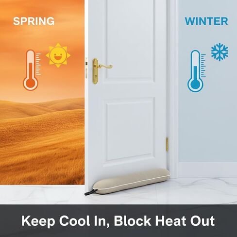 يحجب VelTherm حشرات الهواء الساخن/البارد وسدادة مسودة الضوضاء لأسفل الباب، بطول 91.44 سم - يحافظ على سدادة مسودة باب درجة الحرارة الداخلية نظيفة ومريحة in Kuwait
