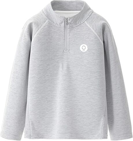 Teen Boys Quarter Zip Pullover Sweatshirt Long Sleeve Mock Neck Athletic Winter Clothes Kids Workout Shirt 4-18 Years in Saudi Arabia