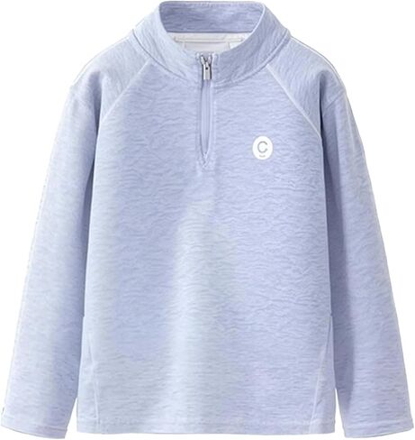 Teen Boys Quarter Zip Pullover Sweatshirt Long Sleeve Mock Neck Athletic Winter Clothes Kids Workout Shirt 4-18 Years in Saudi Arabia