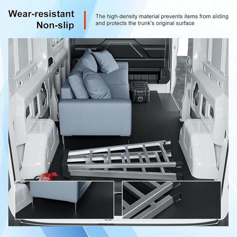 powoq 148 "WB Trunk Mat متوافق مع 2015-2025 Ford Transit Cargo Mat Cargo Liner (سلسلة طويلة فقط) استبدال بطانة صندوق TPE لملحقات Ford Transit 2015-2025 in Kuwait