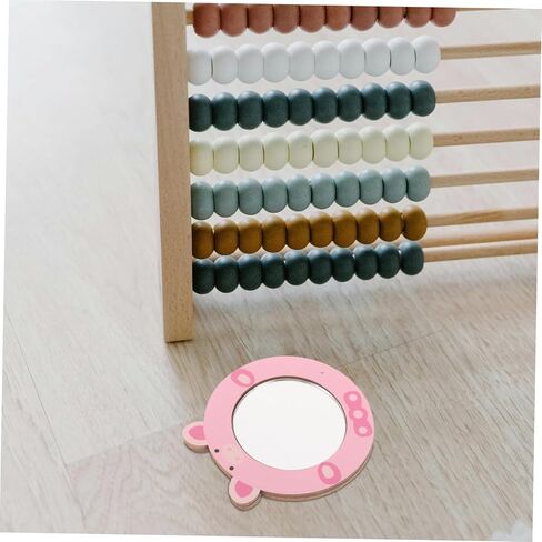 Makeup Mirror for Boys and Girls Small Desktop Mirror Educational Pig Shape for Bathroom in Saudi Arabia