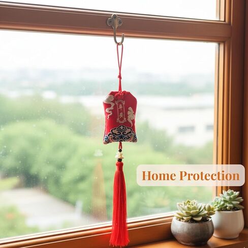 2026 Tai Sui Amulet & Feng Shui Gift Set - Year of The Horse Wealth Protection Kit - Includes Handmade Car Charm, Taoist Talisman & Phone Sticker - Spiritual Good Luck Gift in Saudi Arabia