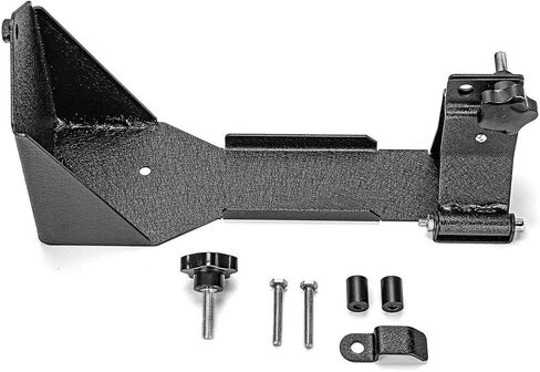 طقم دعامة تثبيت على الباب الخلفي من Hi Lift Jack Carrier، هيكل فولاذي عالي التحمل لسيارة جيب لسيارة Wrangler 2018-2023 مطلي بالطاقة باللون الأسود -ZT231-B، يتكيف مع سيارتك in Kuwait