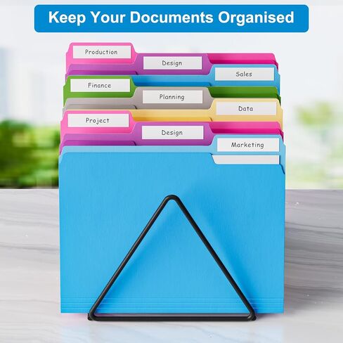 HABGP 18 Pcs Manilla Folders 8.5 x 11 Inch, 6 Colored File Folders Letter Size, 1/3-Cut Tab Paper Manila Filing Folders for School Business Office Documents Paper Files, Morandi 6 Color 18Pcs in Saudi Arabia
