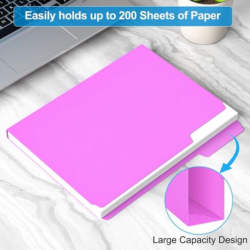 HABGP 18 Pcs Manilla Folders 8.5 x 11 Inch, 6 Colored File Folders Letter Size, 1/3-Cut Tab Paper Manila Filing Folders for School Business Office Documents Paper Files, Morandi 6 Color 18Pcs in Saudi Arabia